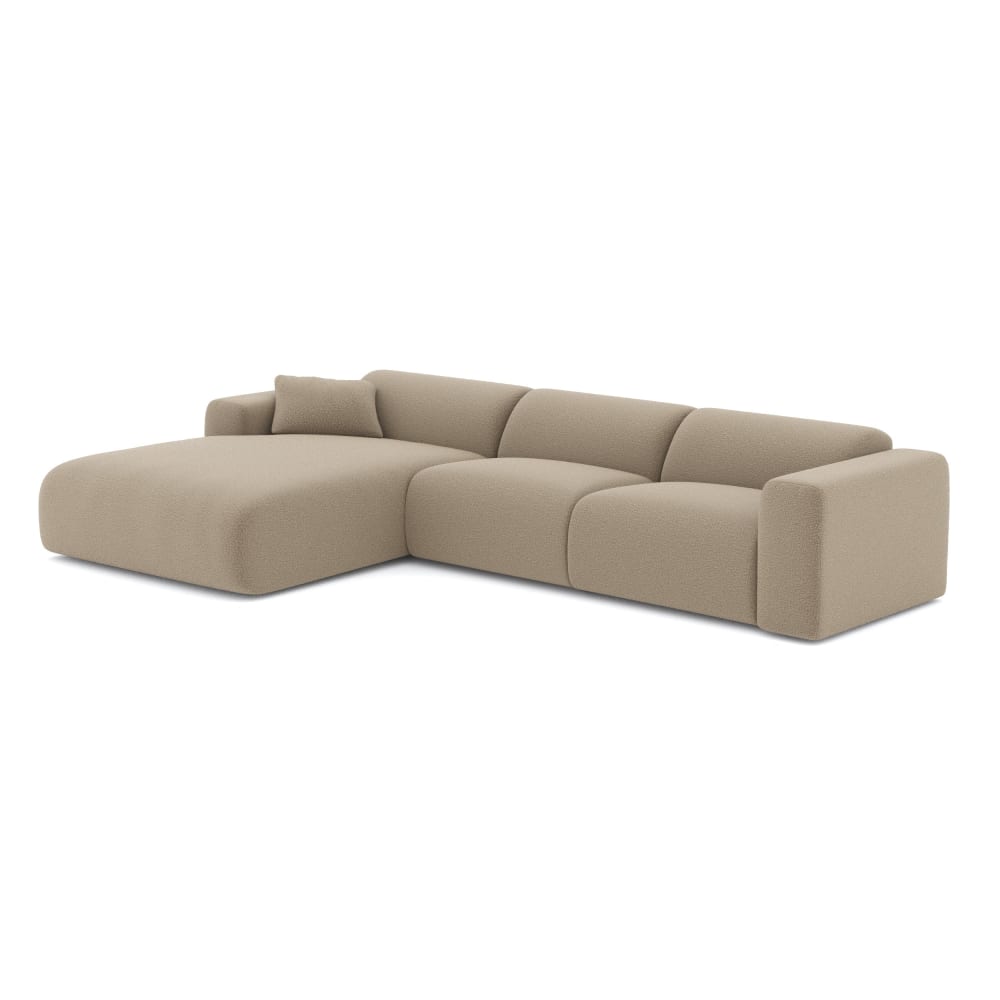 Canapé grand angle gauche - taupe