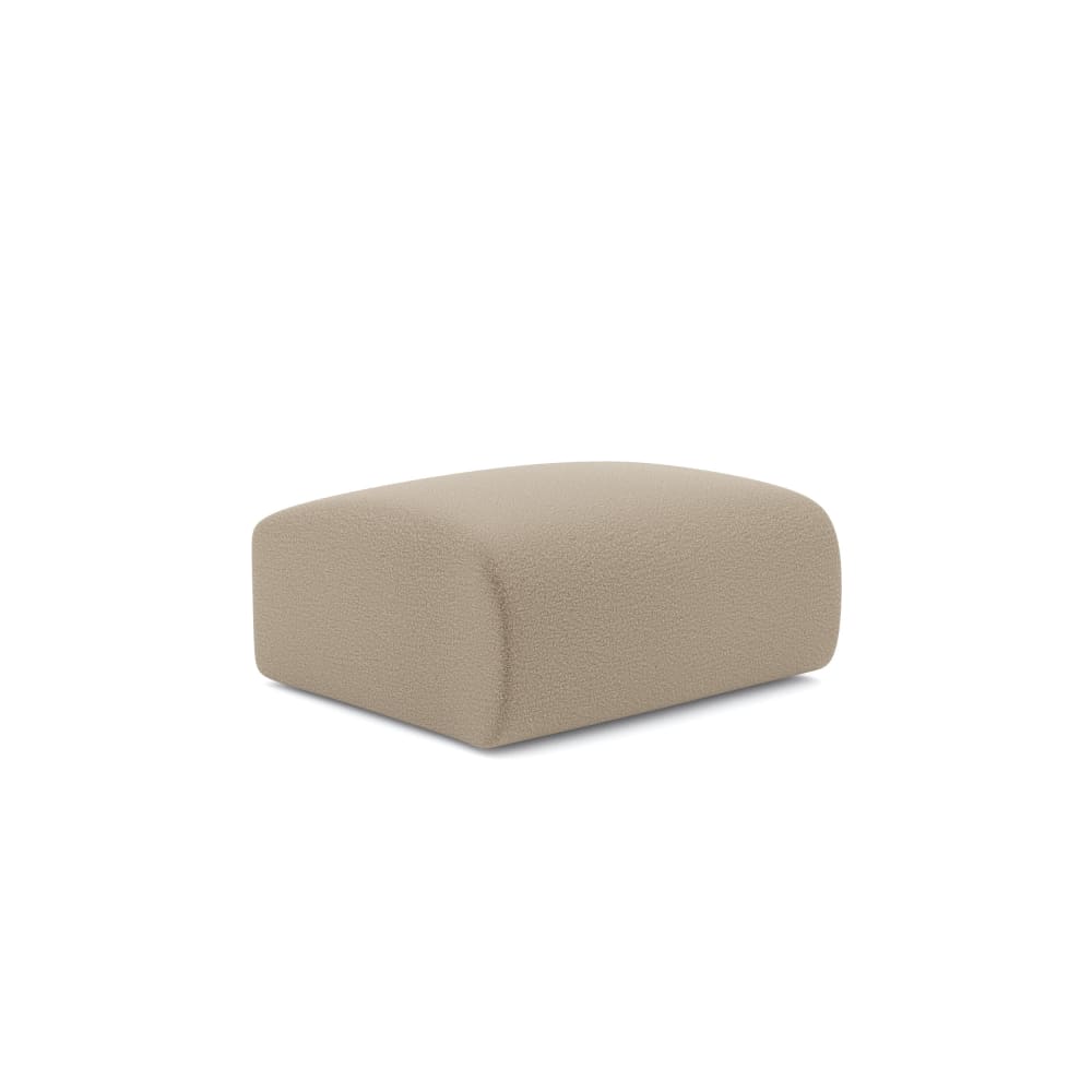 pouf en tissu bouclette - taupe