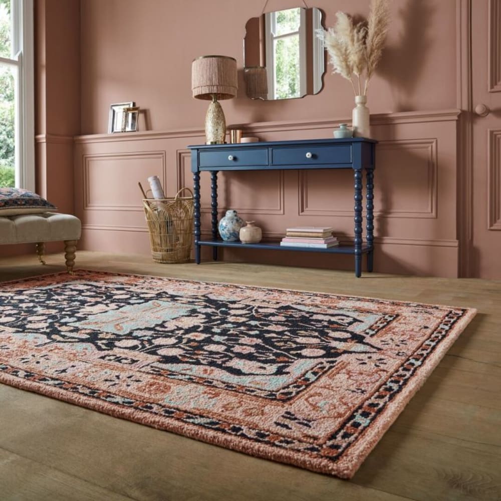 Flair Rugs Tapis en laine classique bleu