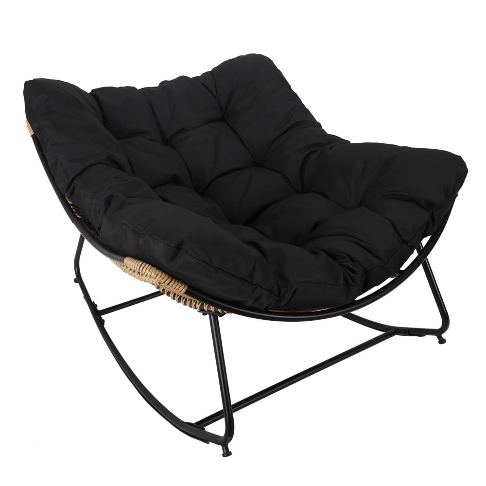 Fauteuil à bascule rembourré