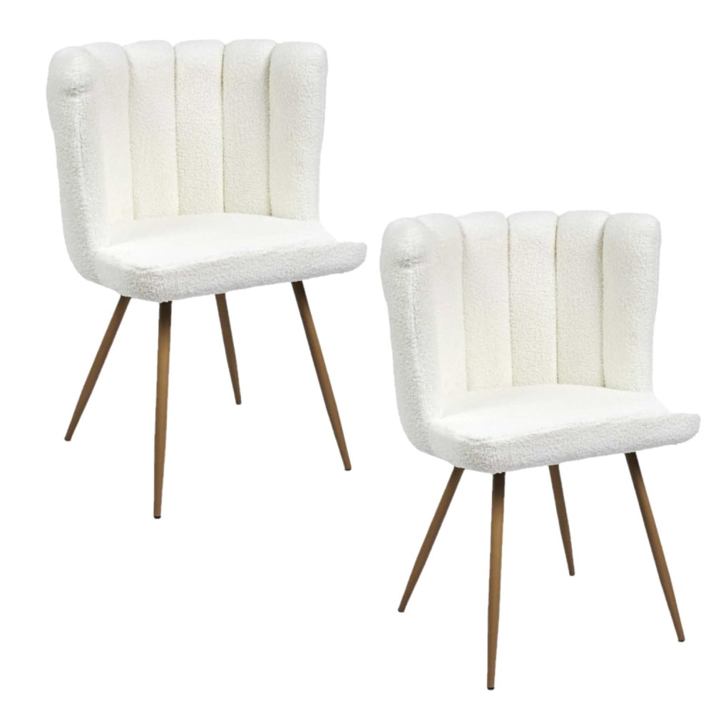 Lot de 2 chaises design - blanches