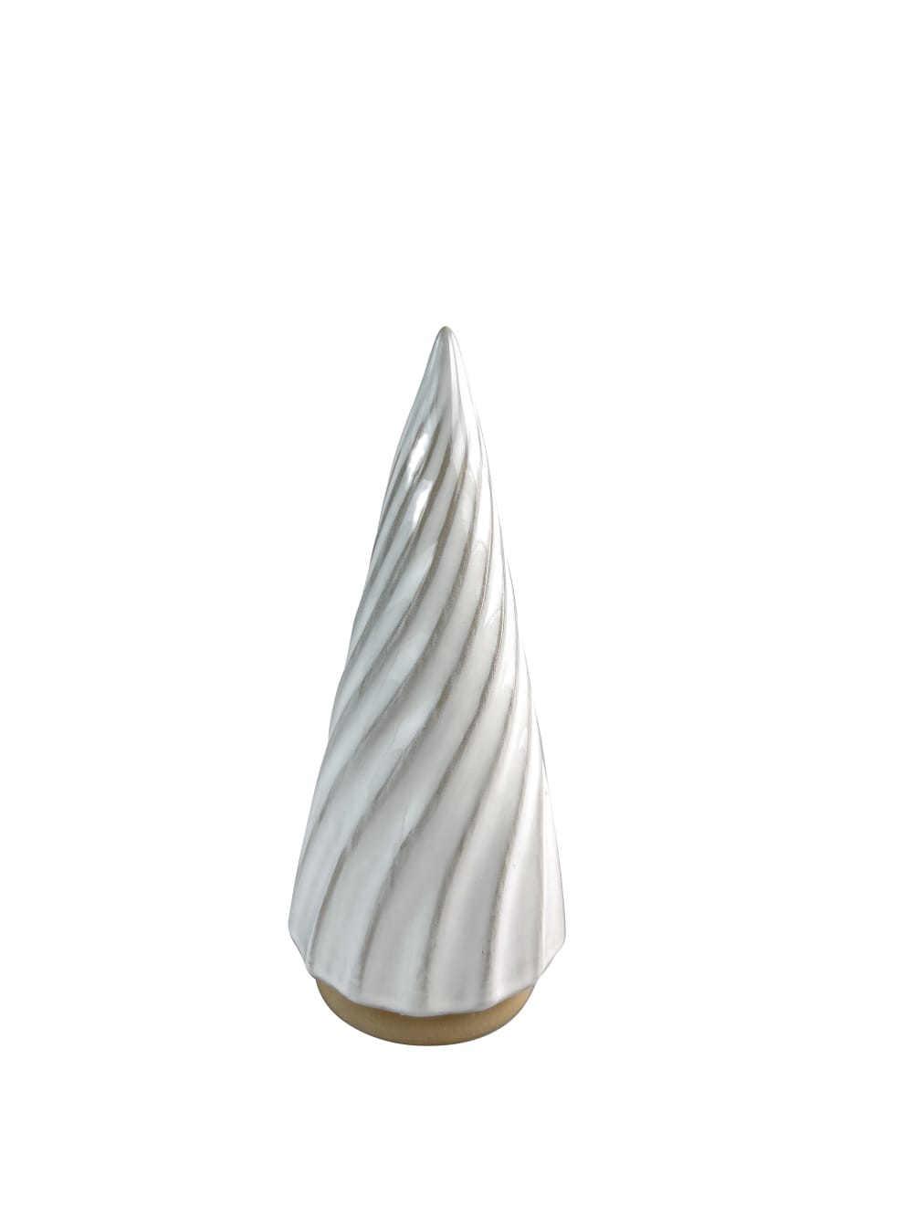 MONDEX Tannenbaumfigur aus Keramik 8x8x19 cm beige - Keramik