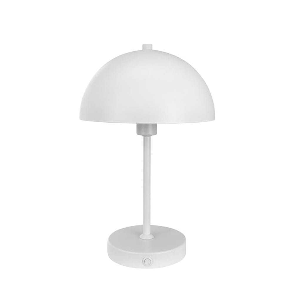 Dyberg Larsen Tischleuchte aus Metall h 30 cm d 20 cm, grau style modern Weiß Metall