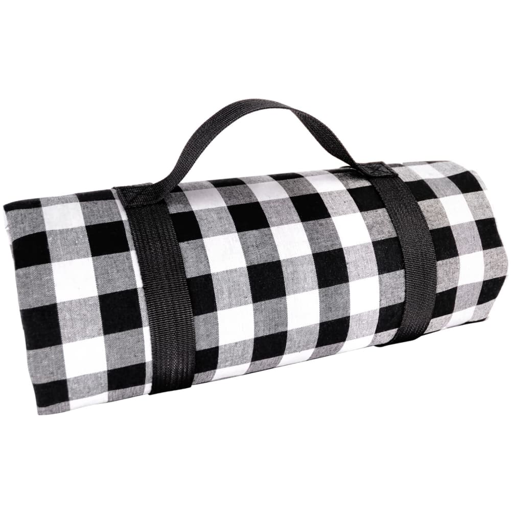 Nappe xl pique-nique carreaux noirs et blancs imperméable 280x140cm