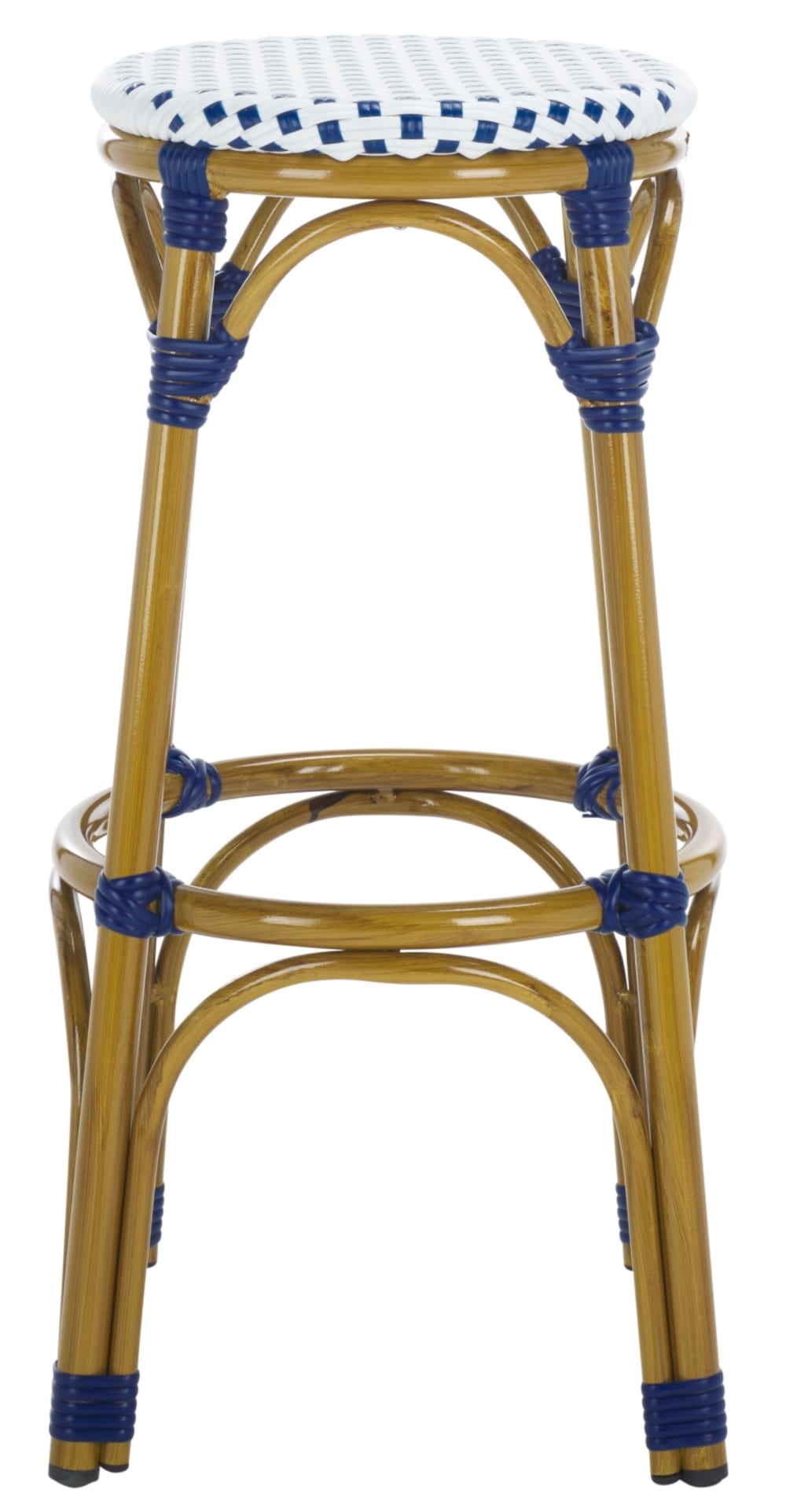 Tabouret de bar en pe wicker/aluminium, bleu Tabouret de bar en pe wicker/aluminium, bleu