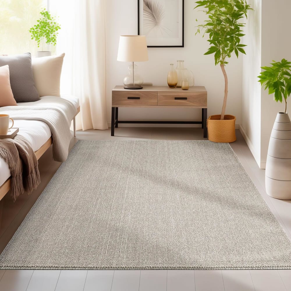 Tapis naturel aspect jute moka 120x170cm — vue 3