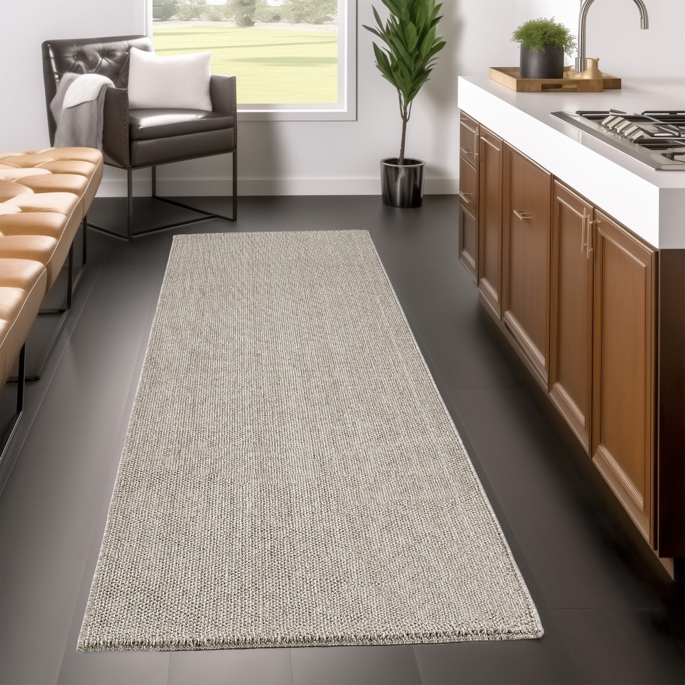 Tapis naturel aspect jute moka 120x170cm — vue 4