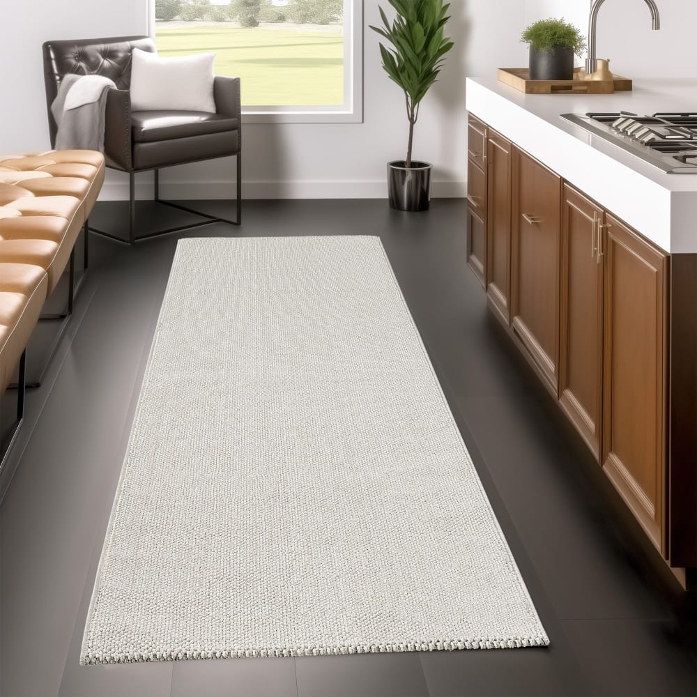 Tapis naturel aspect jute crème 120x170cm — vue 4