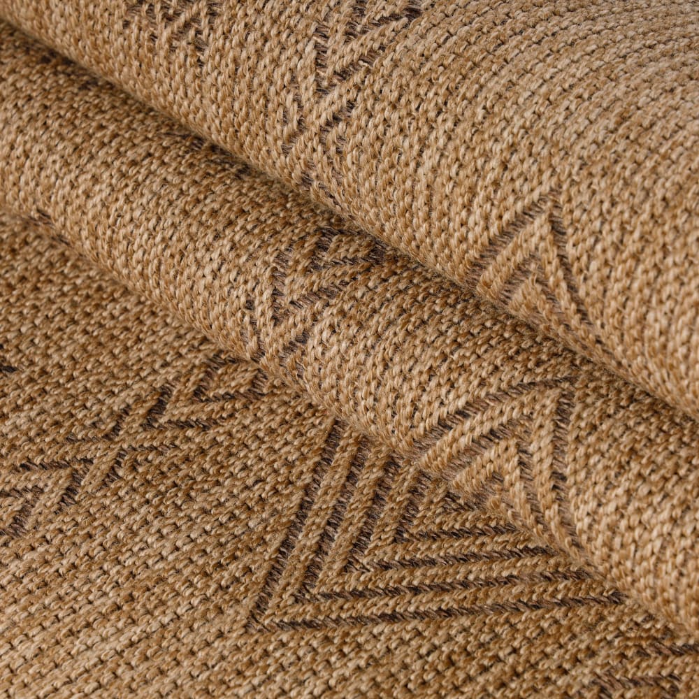 Tapis de salon aspect jute naturelle beige et noir 200x290cm — vue 4