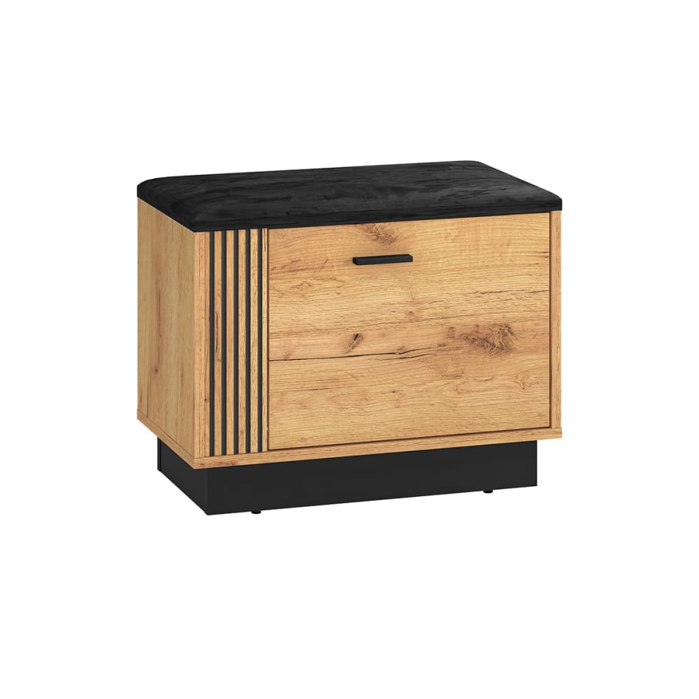 Petits meubles Sitzbank Schuhmöbel 1 Tür Vorderseite MDF Holz Braun Spanplatte