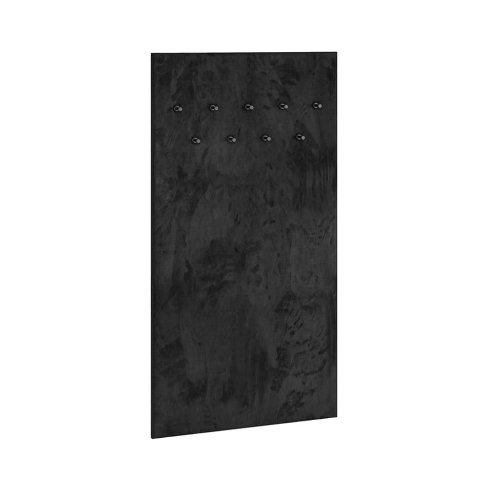 Porte-manteau mural 9 patères bois façade mdf noir