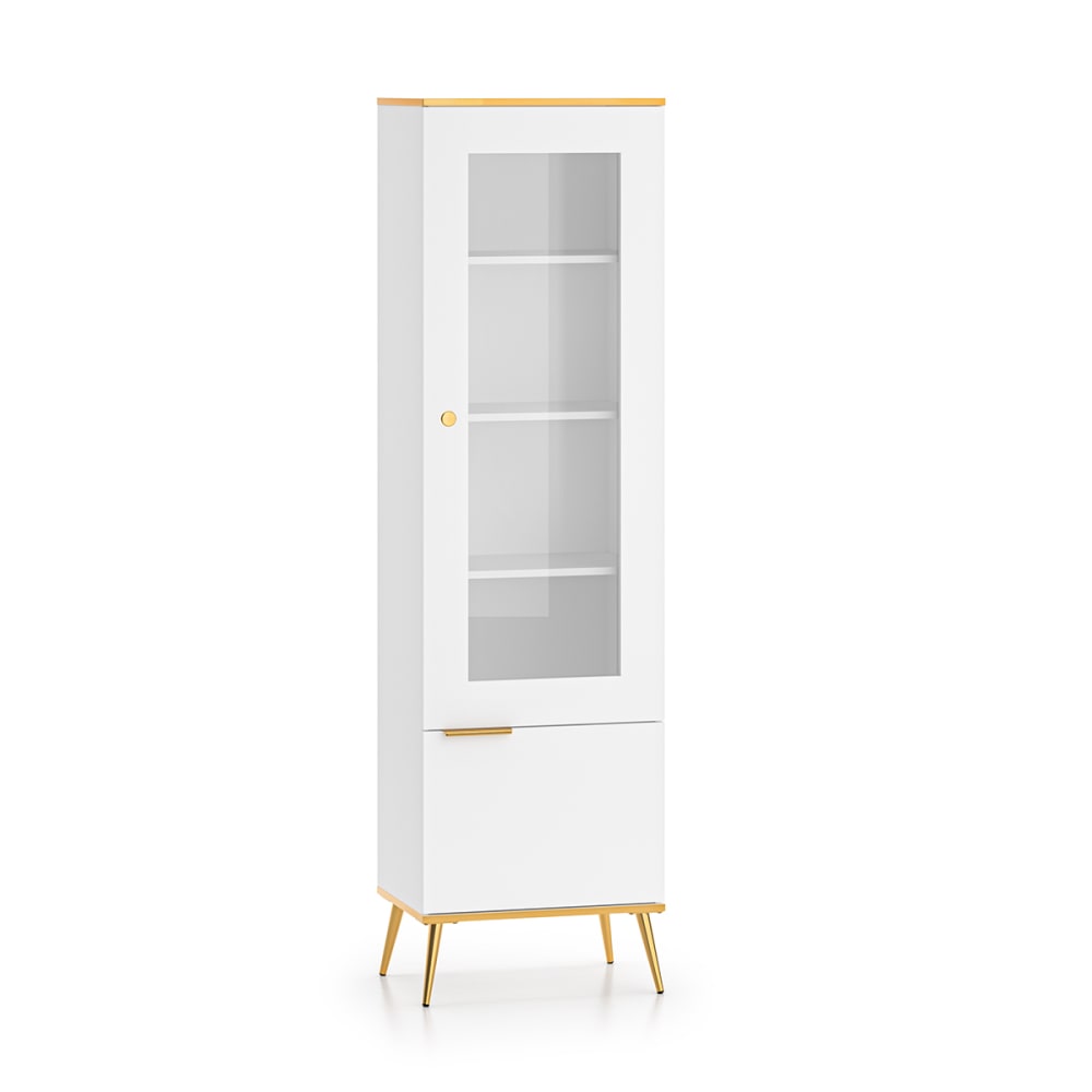 Vitrine 2 portes stratifiés blanc