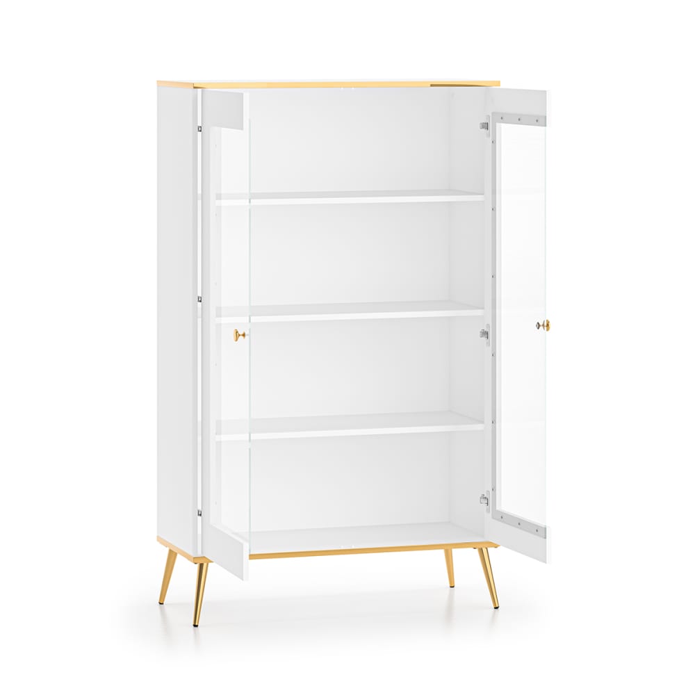 Vaisselier 2 portes stratifiés blanc