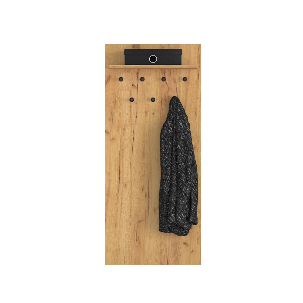 Porte-manteau mural 7 patères façade mdf marron - Maisons du Monde
