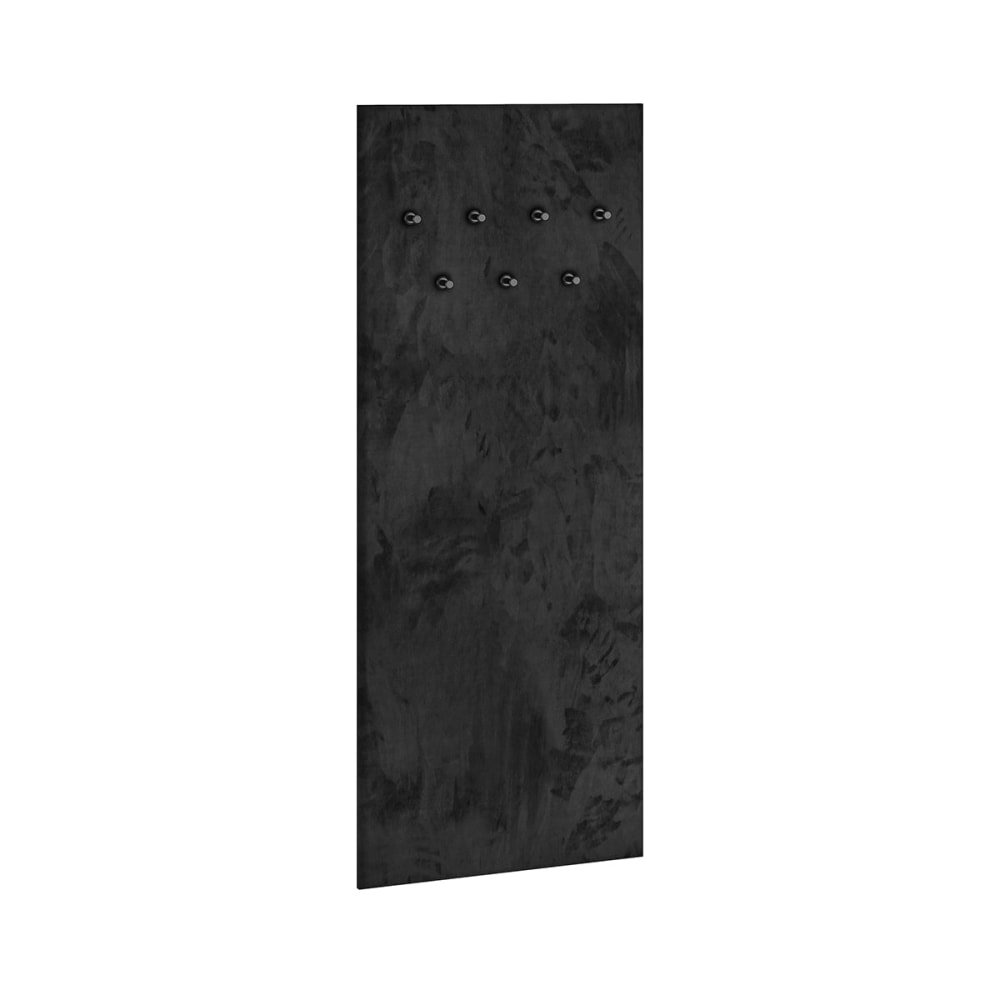 Petits meubles Porte-manteau mural 7 patères bois façade mdf noir - Panneau De Particules