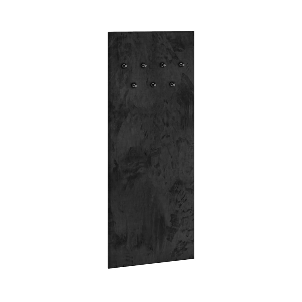 Porte-manteau mural 7 patères stratifiés noir