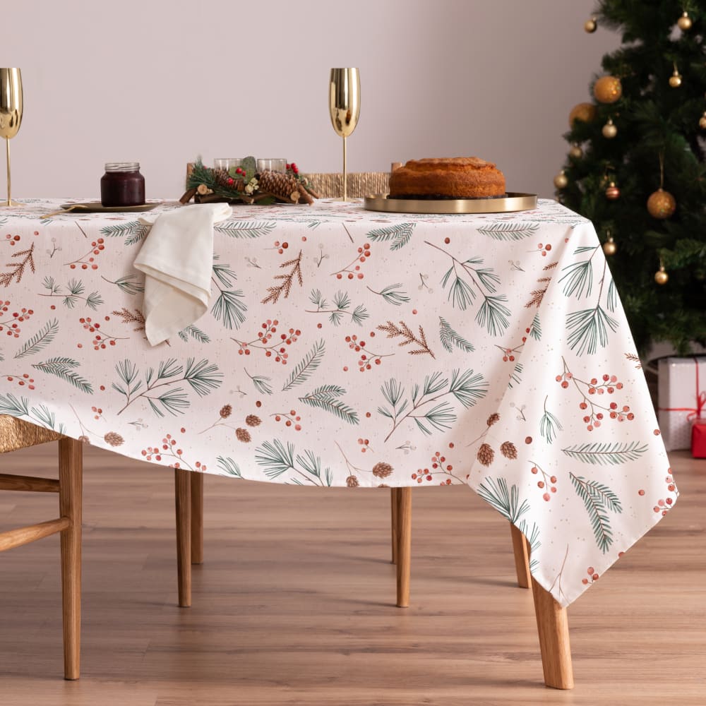 Nappe de Noël en coton155x155 cm