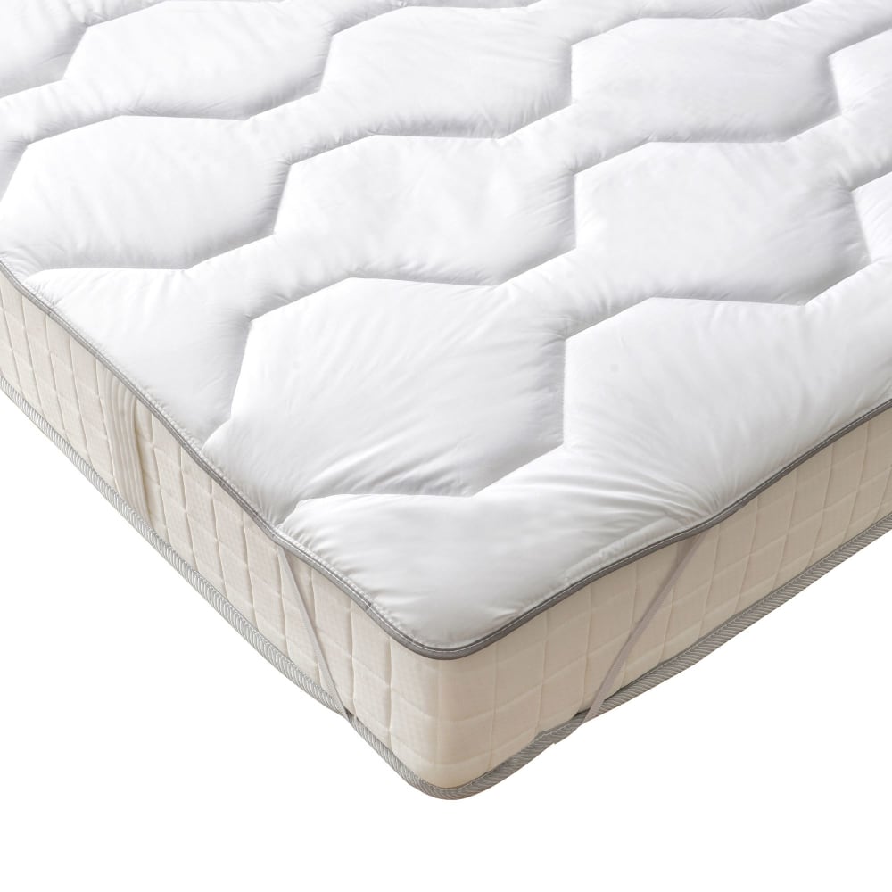 Surmatelas confort en coton blanc 140x190cm