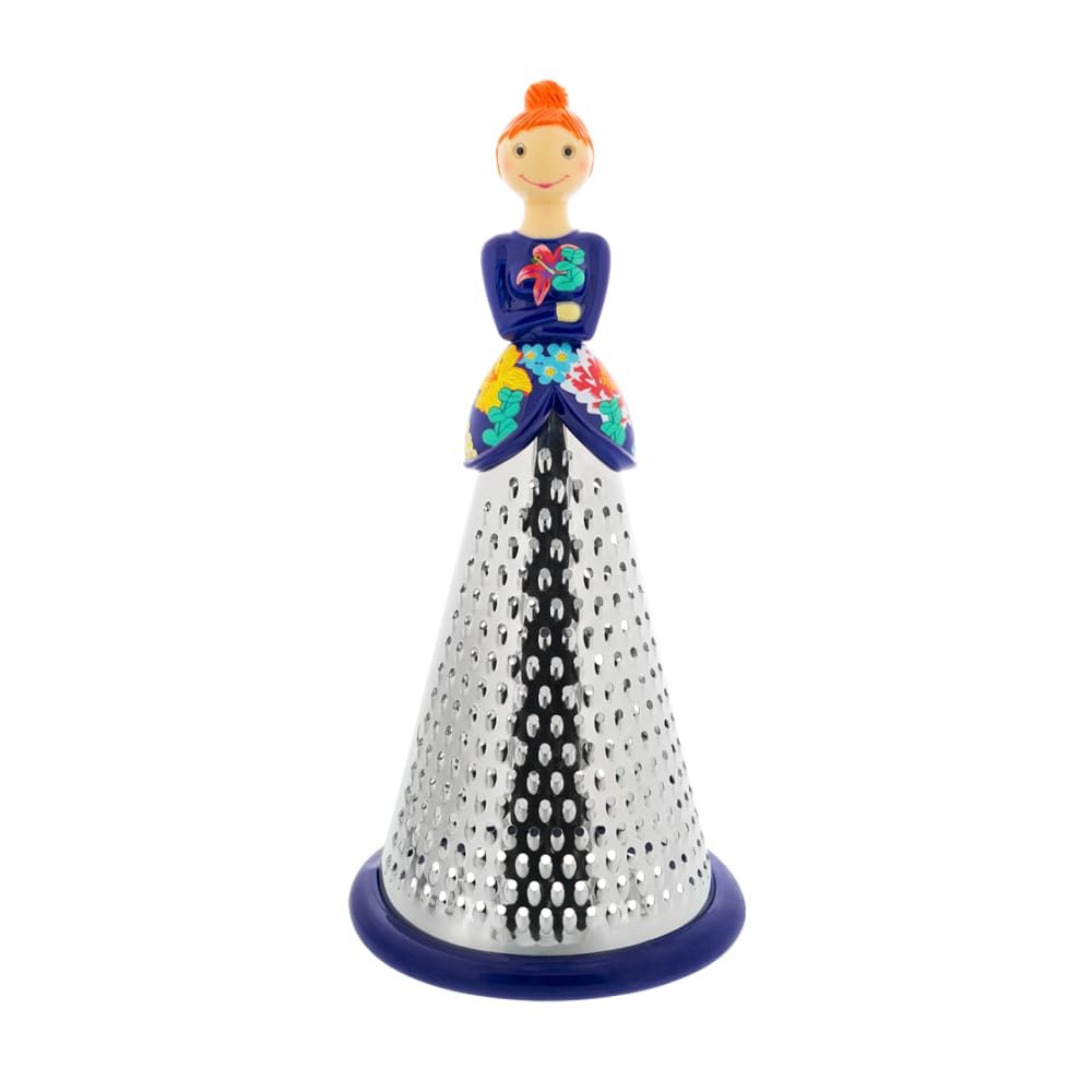 rallador grande  azul pvc  11 x 11 x 23 cm
