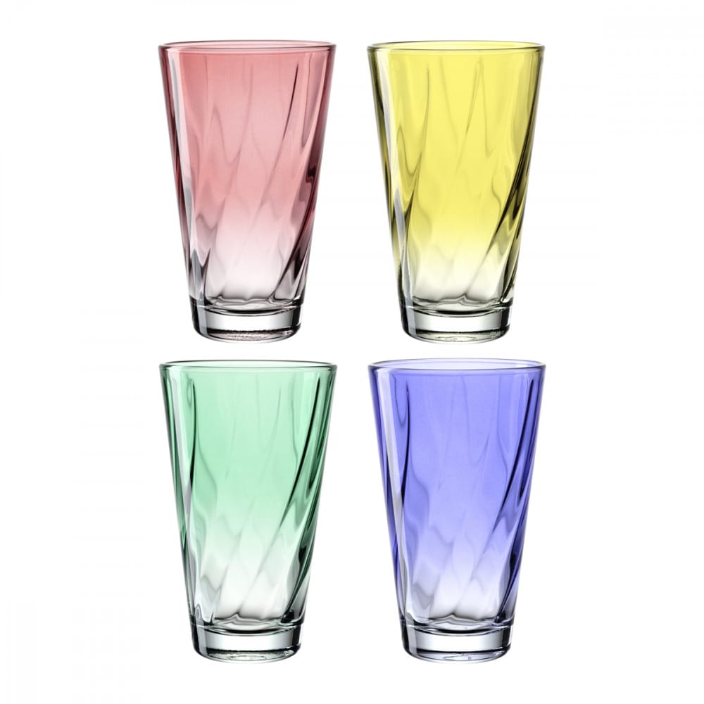 lot de 4 verres colorés