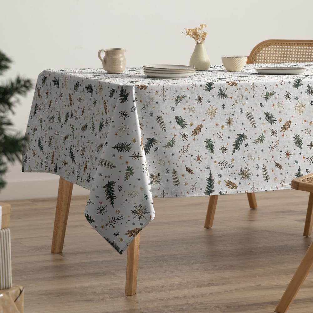 Mantel navidad impermeable algodón tacto tela 160x200 cm