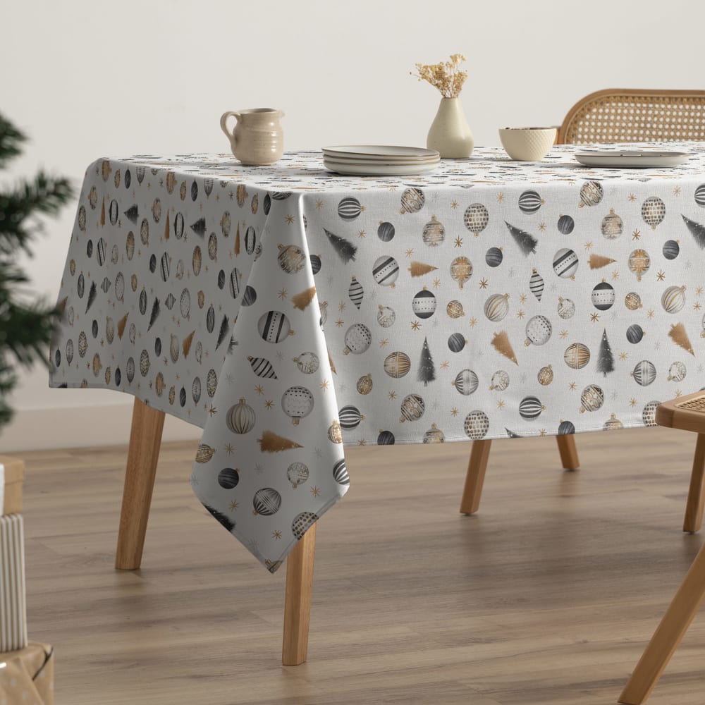 Mantel navidad impermeable algodón tacto tela 160x240 cm