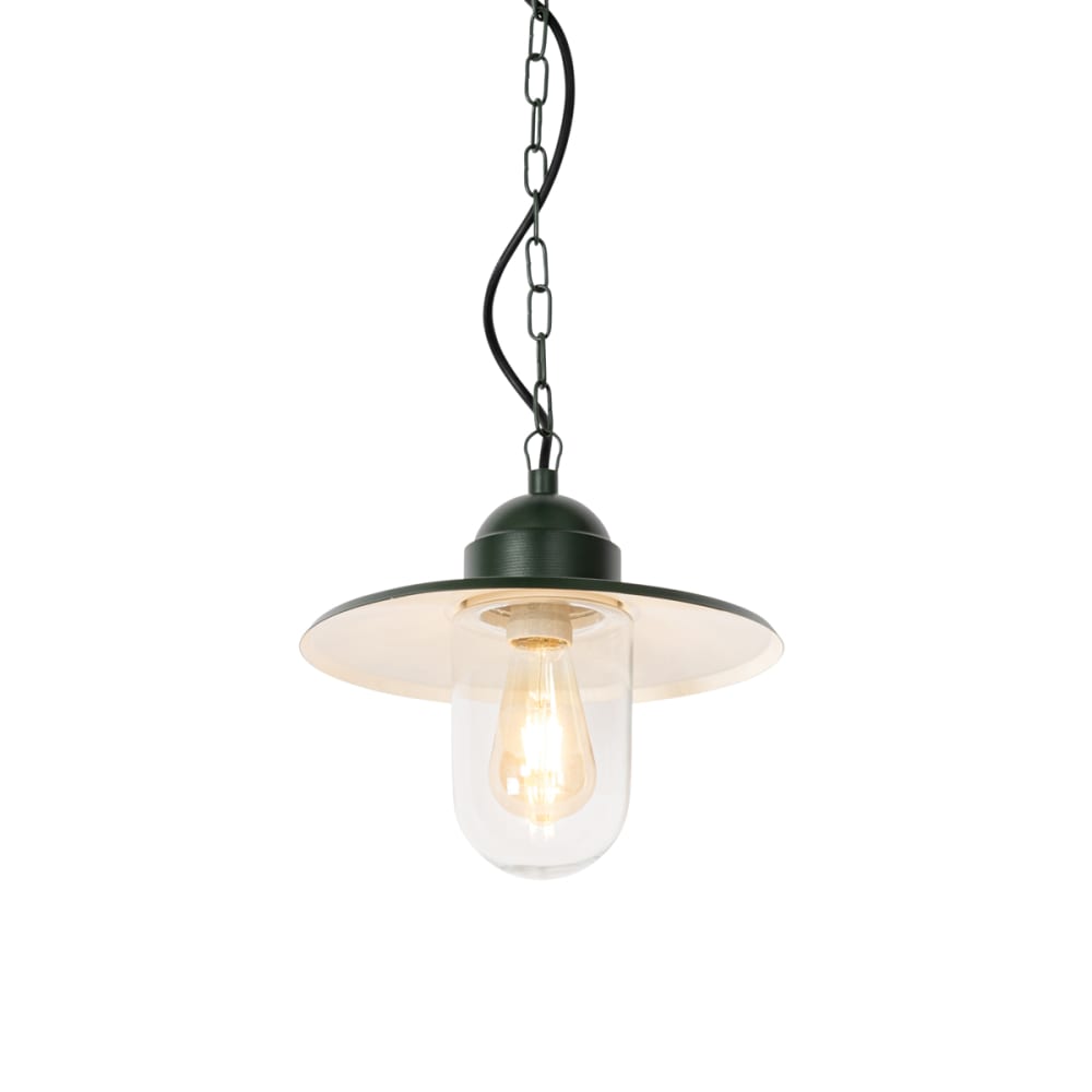 Lampe suspendue extérieure vert foncé IP44