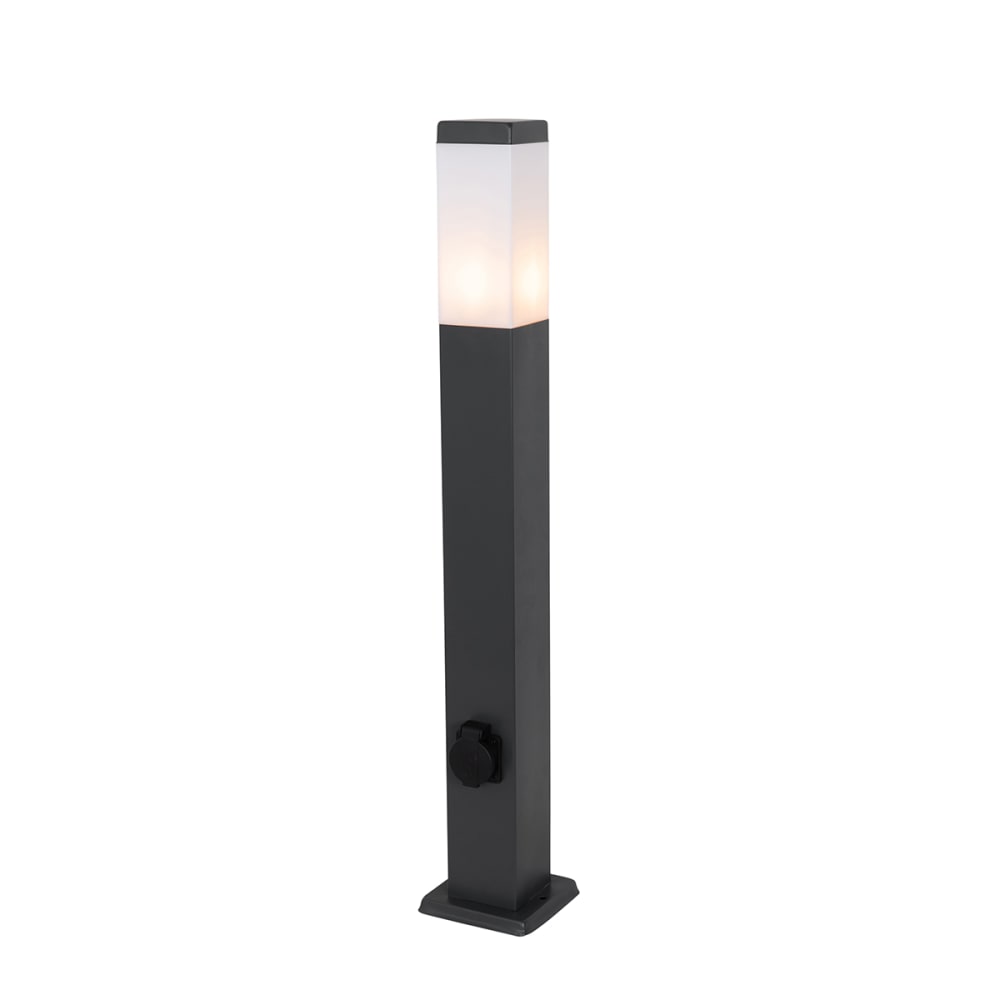 Lampadaire extérieure gris foncé 80 cm avec douille IP44