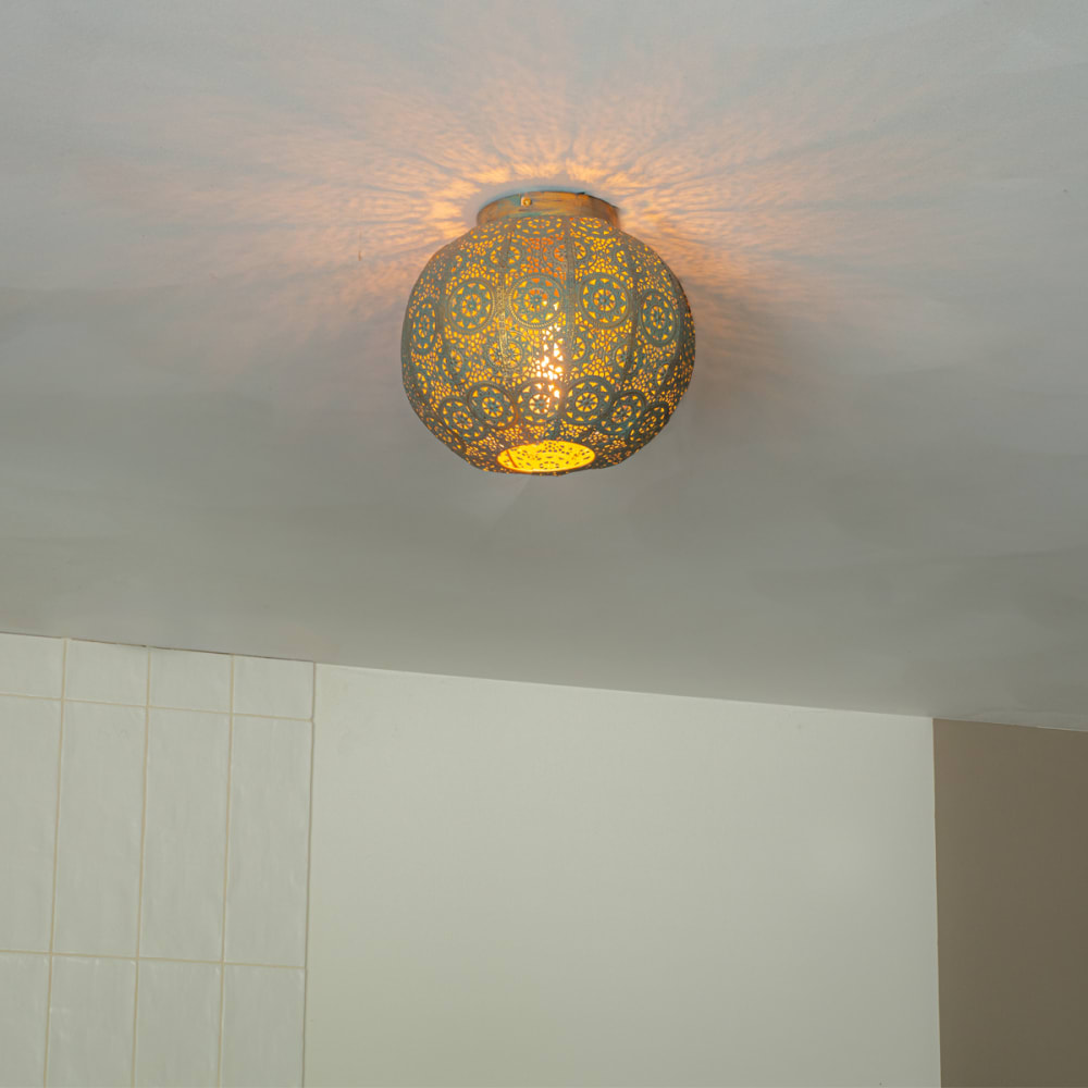 Deckenleuchte gold mit Grün, 28,5 cm, orientalisch - Maisons Du