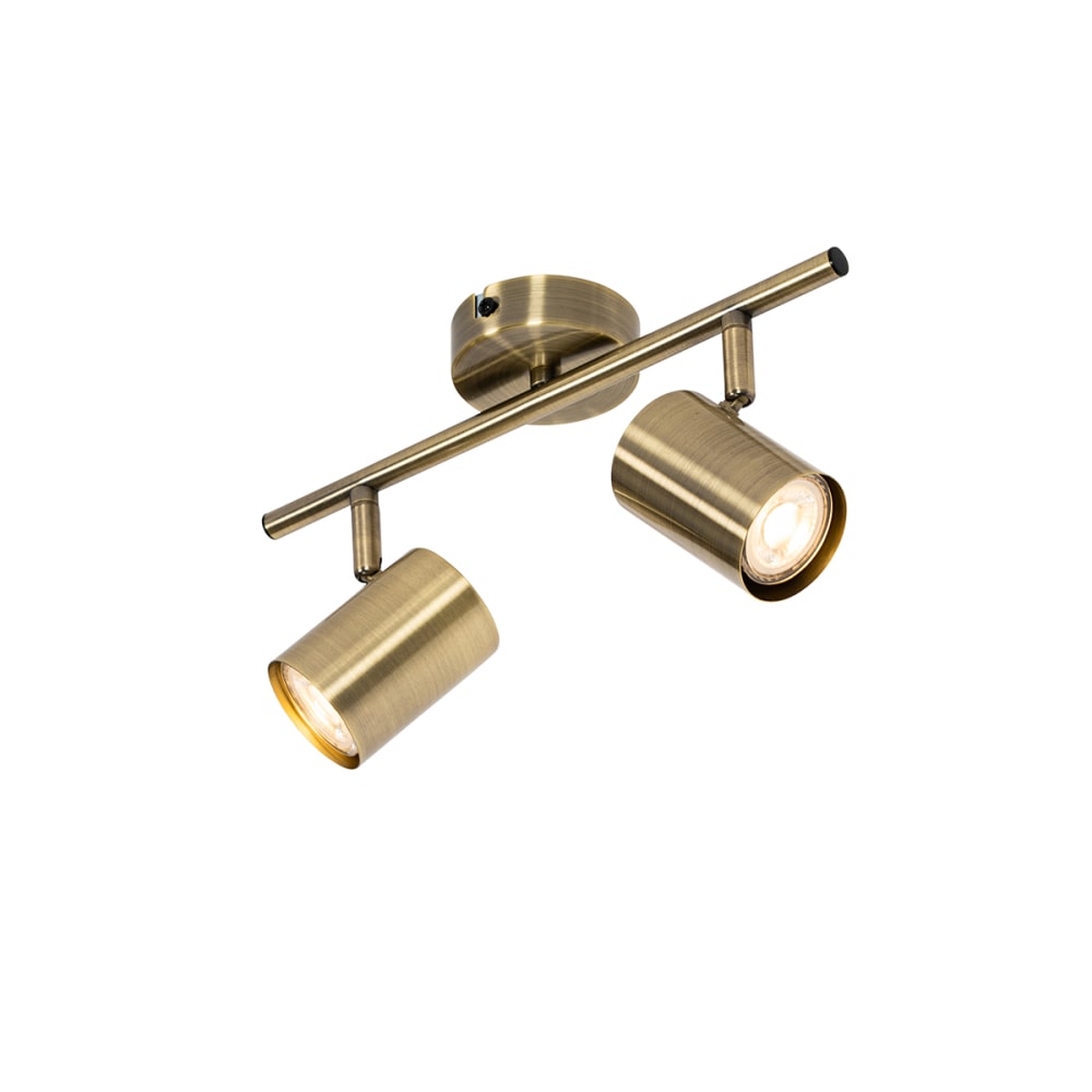 Spot bronze moderne 2 lumières inclinable — vue 3