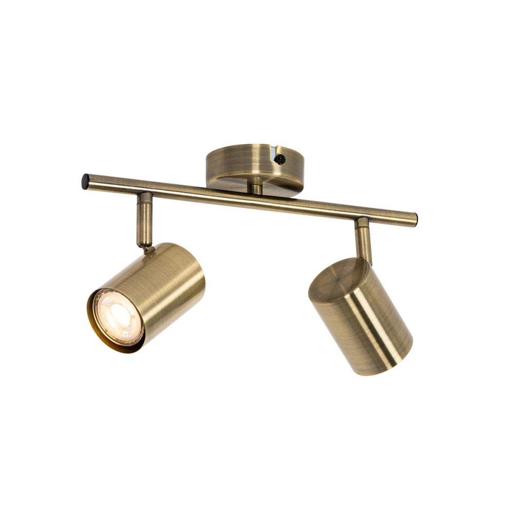 Spot bronze moderne 2 lumières inclinable — vue 4