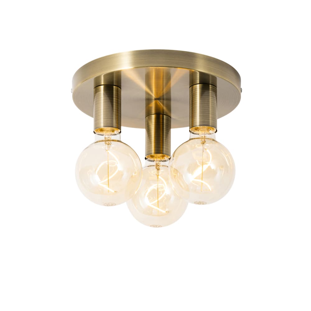 QAZQA Deckenleuchte bronze, rund, modern style modern Gold Metall