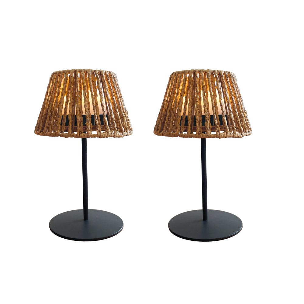 Lot de 2 lampes de table Corde Beige H23,5 cm