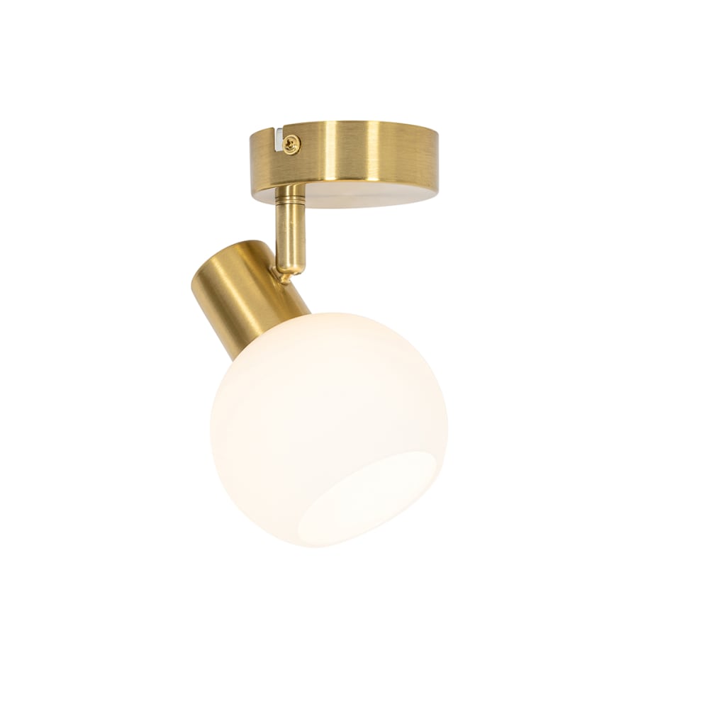Spot art déco doré verre opale orientable — vue 4