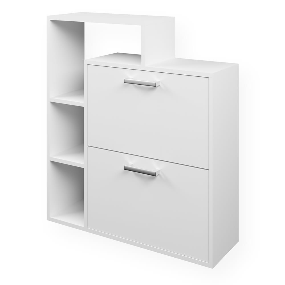 Vicco Schuhkipper, Weiß 24.5 x 90 cm style modern Weiß Spanplatte
