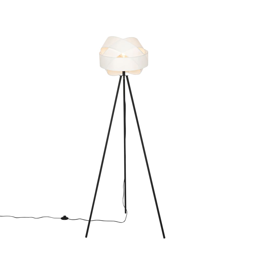 lampara de pie moderna blanca