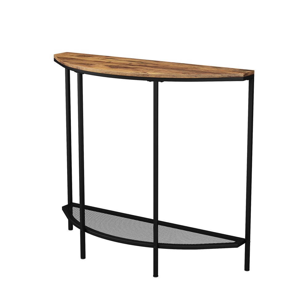 Vicco Konsolentisch mit offener Ablage, Eiche rustikal 92 x 81.5cm style modern Braun Spanplatte