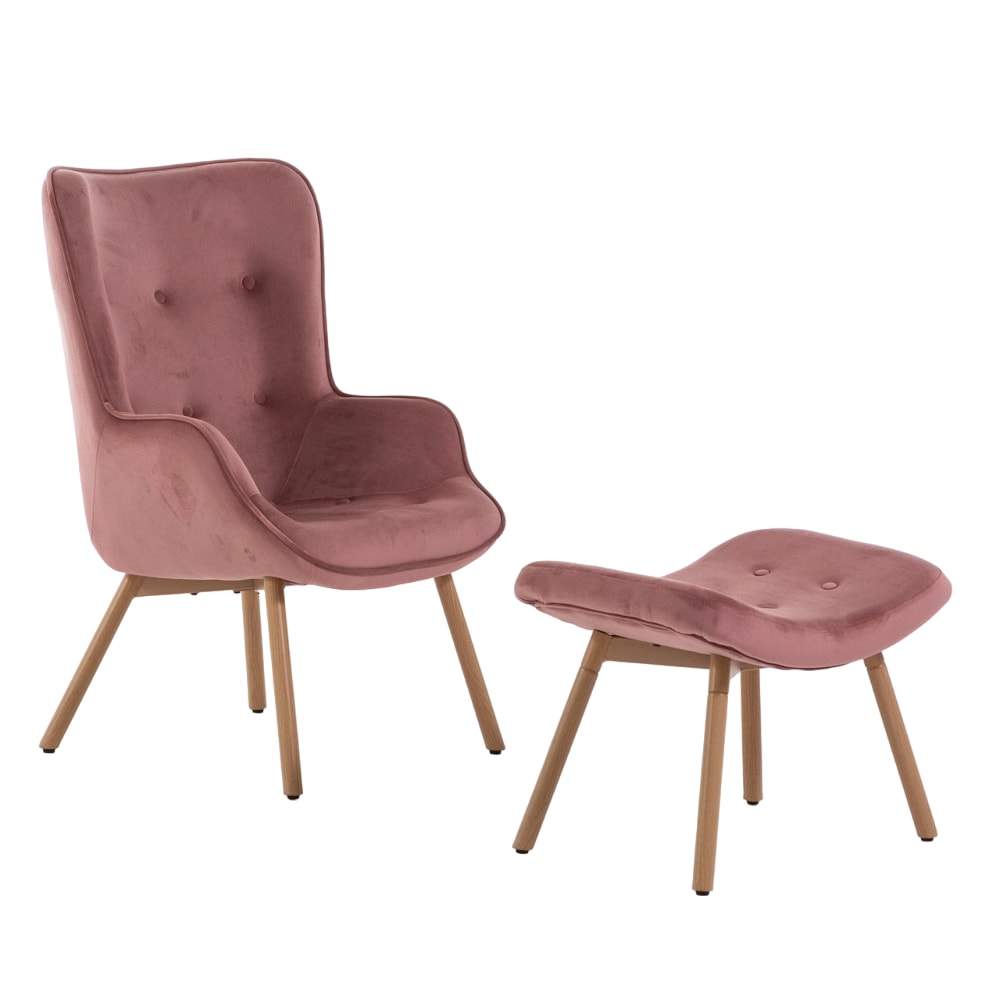 fauteuil de lecture et - rose