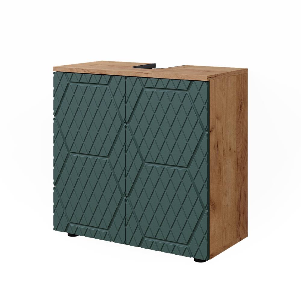 Meuble sous lavabo, Vert 60 x 59cm