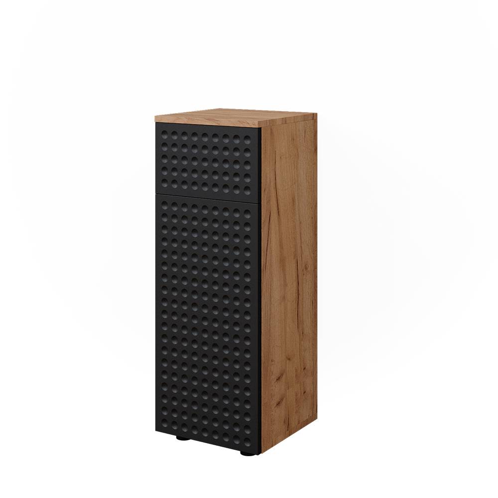 Vicco Midischrank mit 1 Schublade 2 Fächer Badezimmer Anthrazit gepunktet style modern Grau Spanplatte