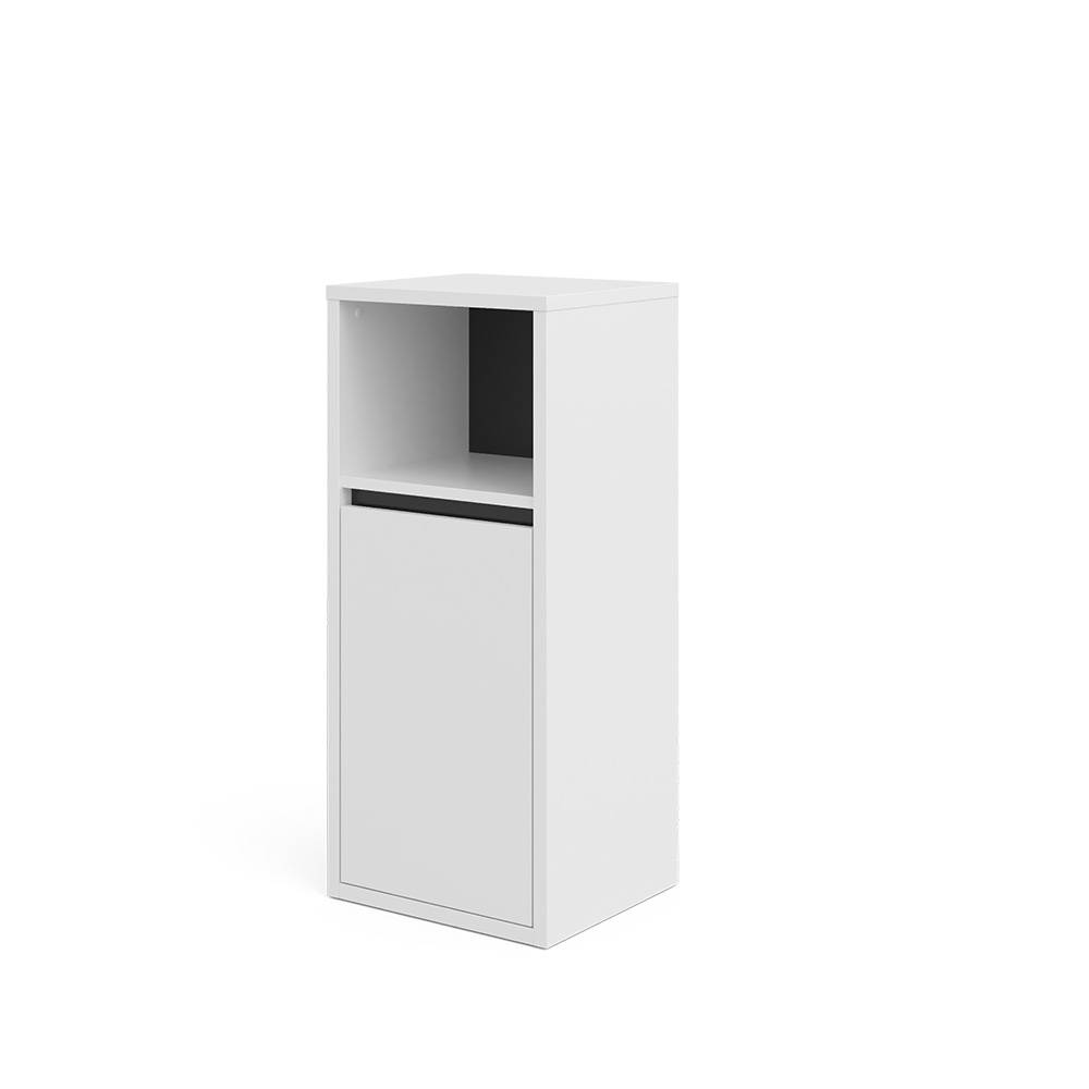 Vicco Midischrank, Weiß 38 x 80cm style modern Weiß Spanplatte