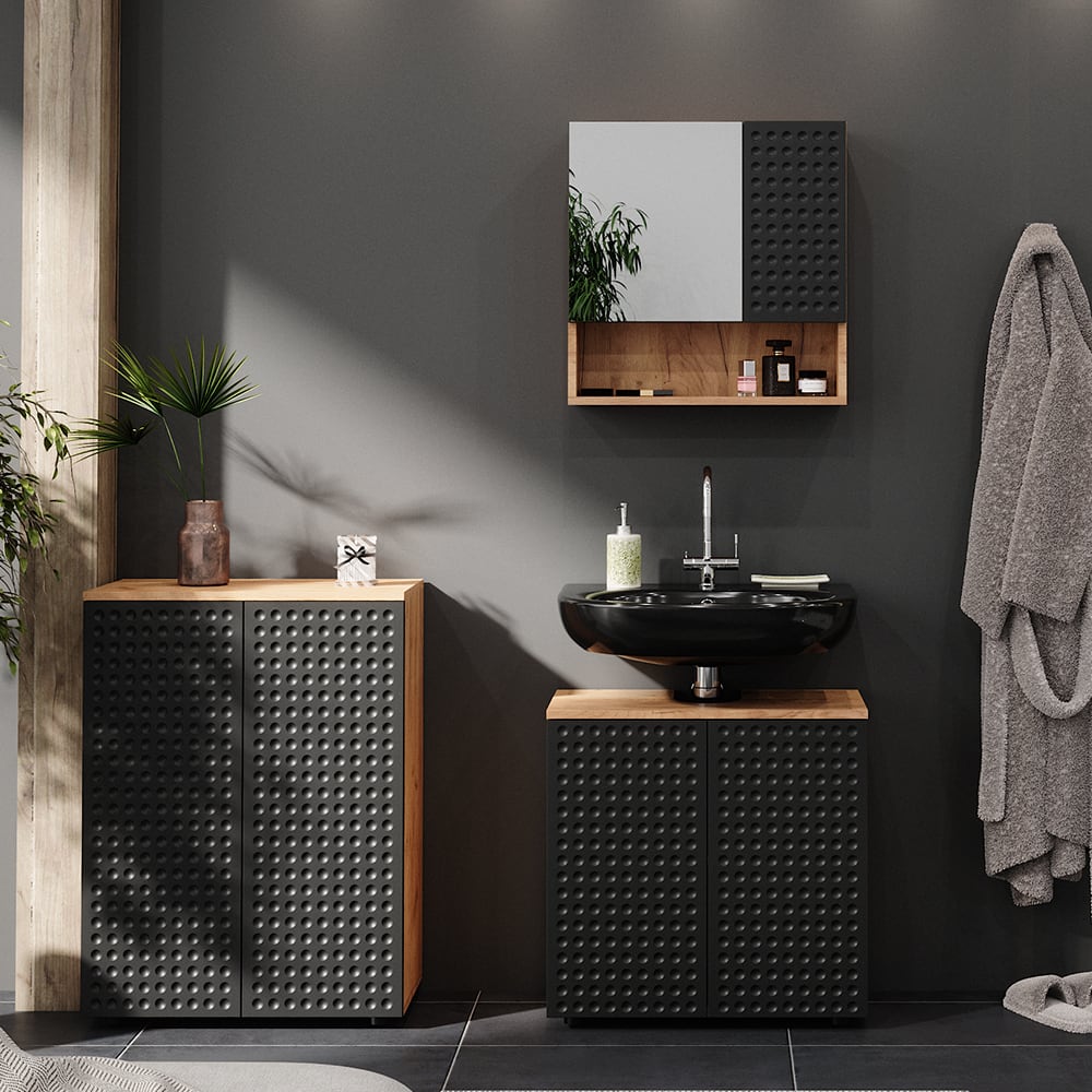 Armoire midisch anthracite à pois 60x81cm - Maisons du Monde