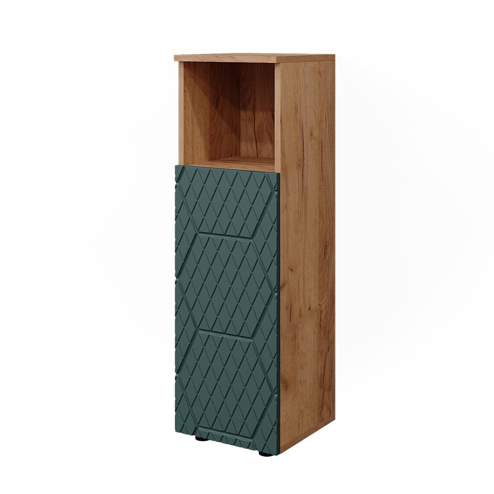Vicco Midischrank, Goldkraft Eiche 30 x 95cm style modern Grün Spanplatte