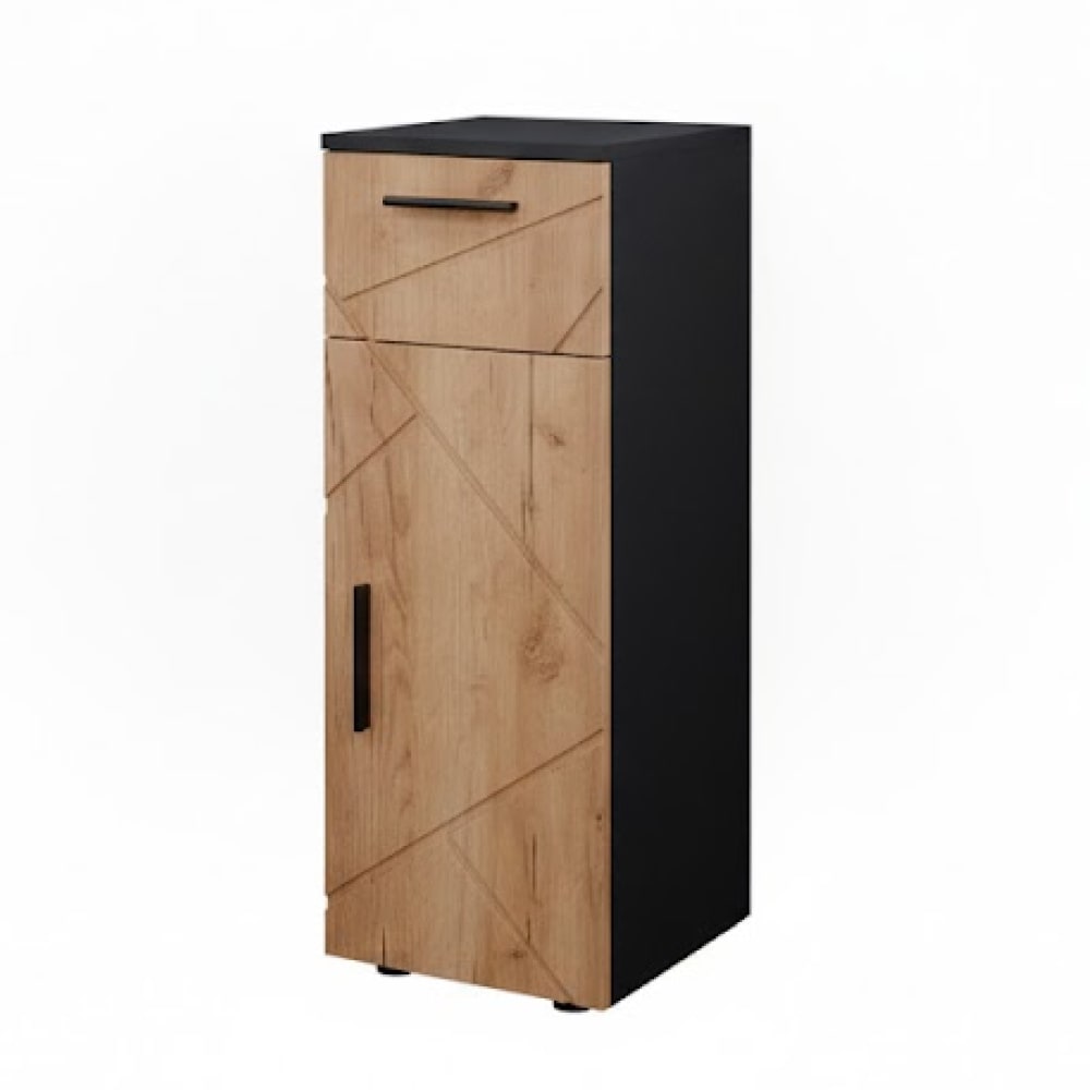 Vicco Midischrank, Goldkraft Eiche 30 x 81cm style modern Braun Spanplatte