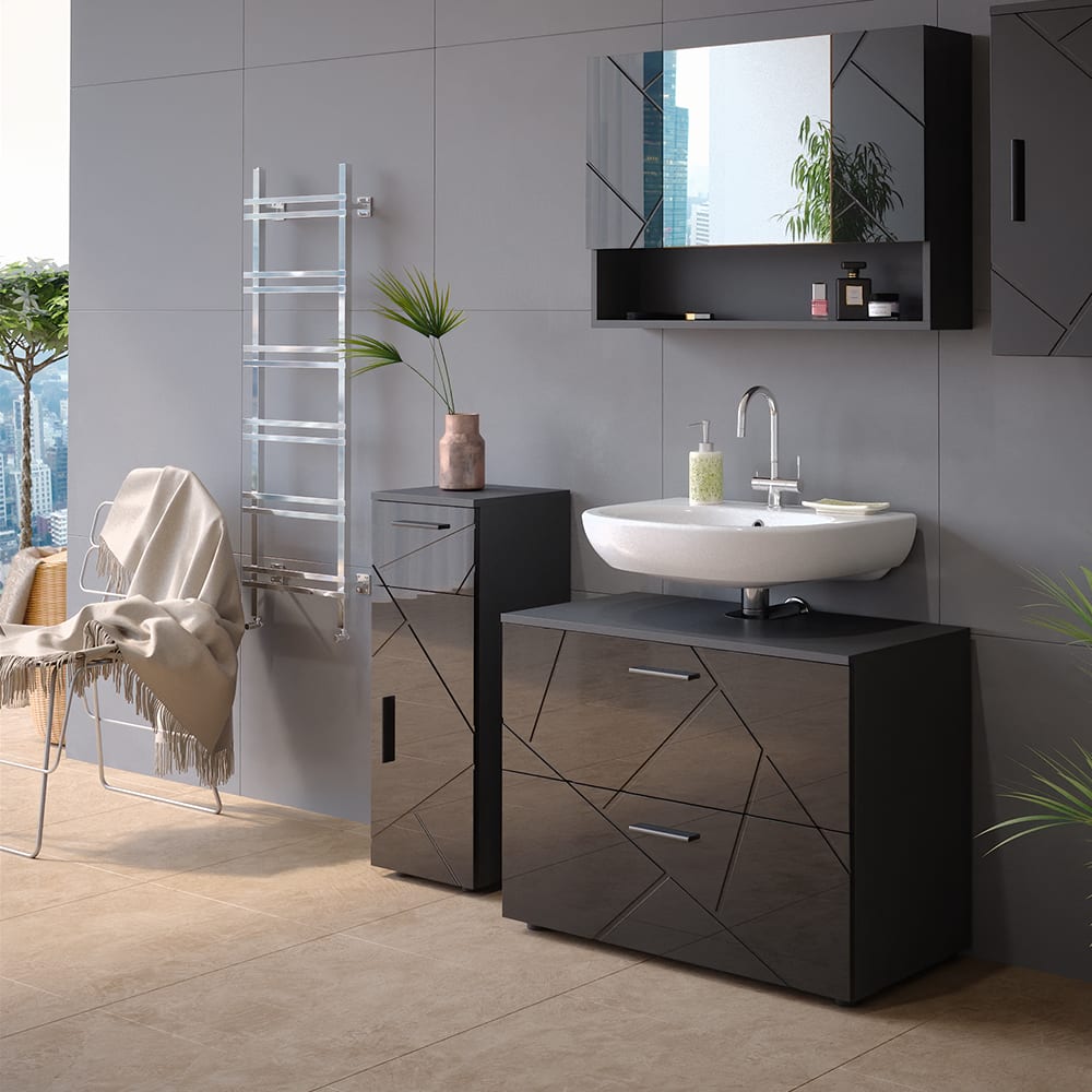 Midischrank, Grau 30 x 81cm - Maisons Du Monde