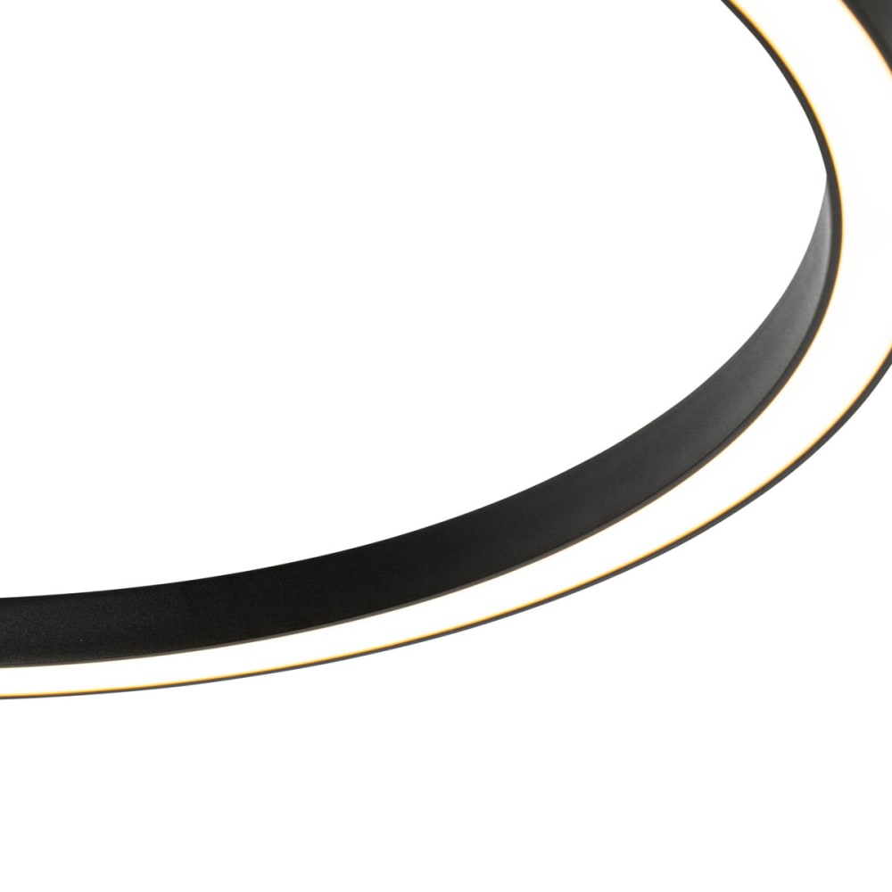 Smarte Hängelampe schwarz, 60 cm, inkl. LED & RGBW - Maisons Du