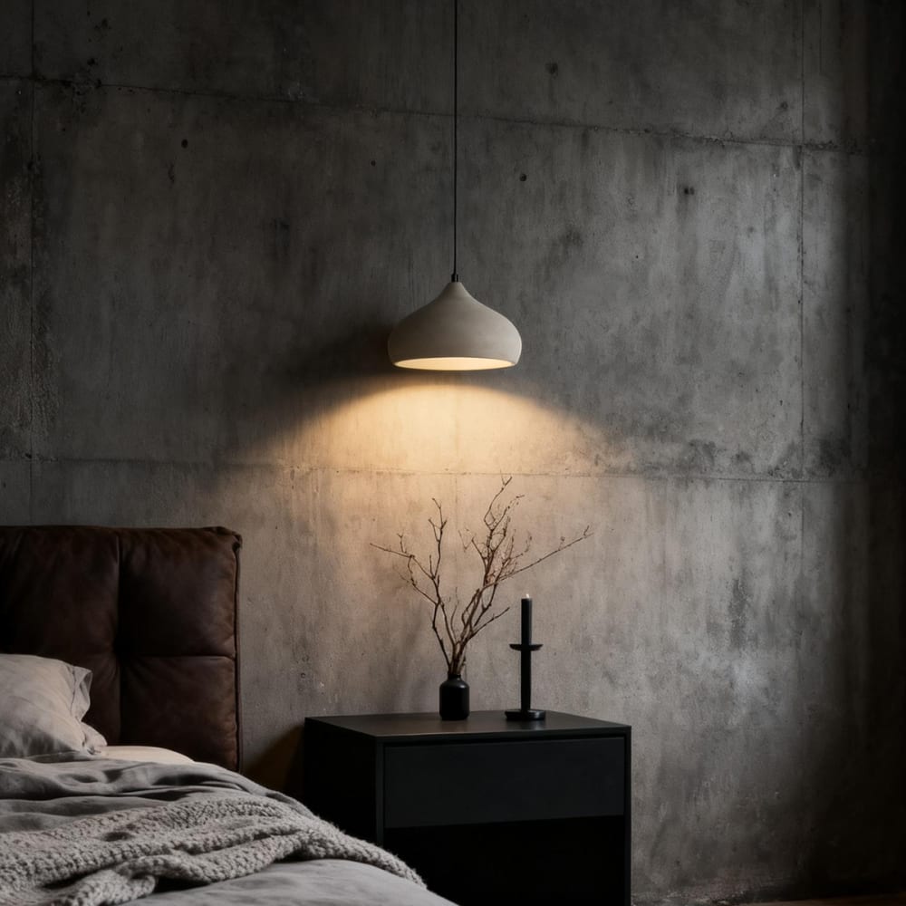 Lampe suspendue moderne béton — vue 3