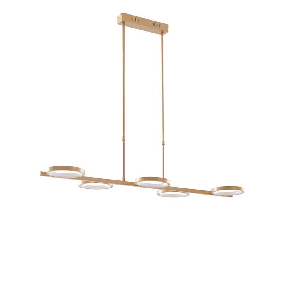 Lampe suspendue moderne avec LED dimmable or 5 lumières