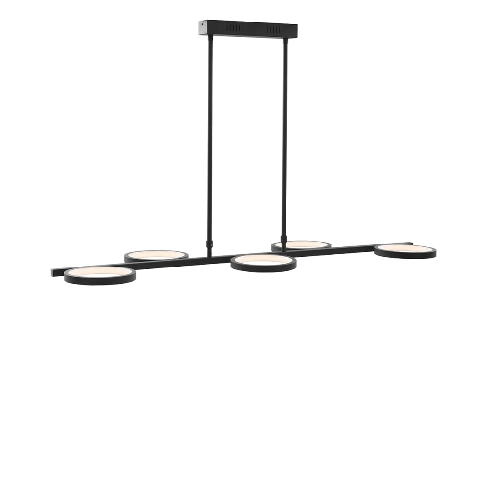 Hängelampe schwarz mit LED, 3-stufig dimmbar, 5-flammig - Maisons