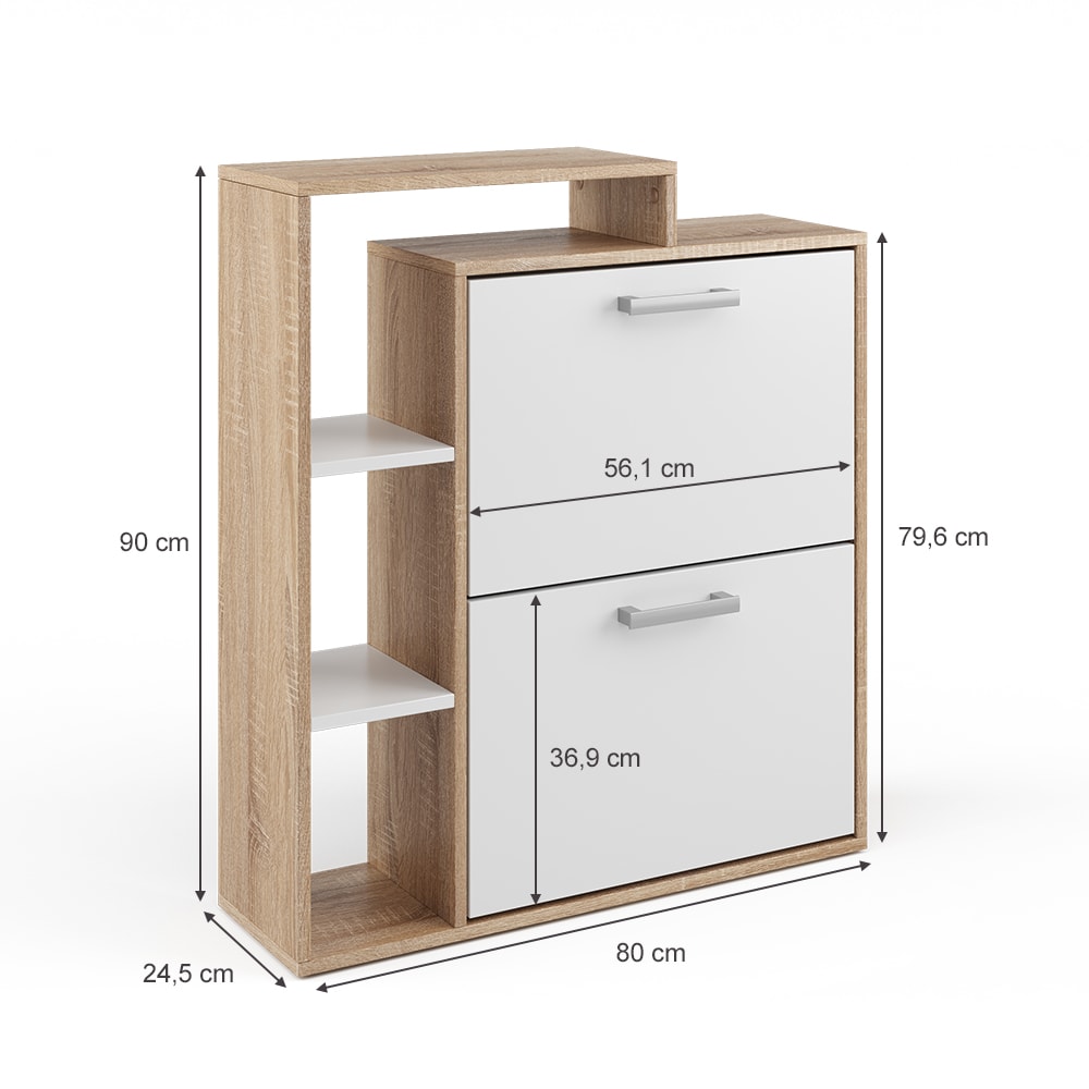 Schuhkipper  Weiß/Sonoma 24.5x90cm - Maisons Du Monde